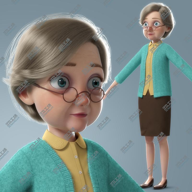 images/goods_img/202104094/Cartoon Old Woman NoRig 3D model/1.jpg